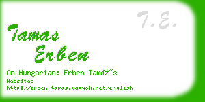 tamas erben business card